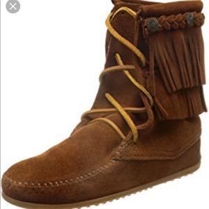 Minnetonka lace up booties